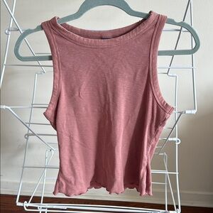 Old Navy Pink Fitted Crop Tank Top